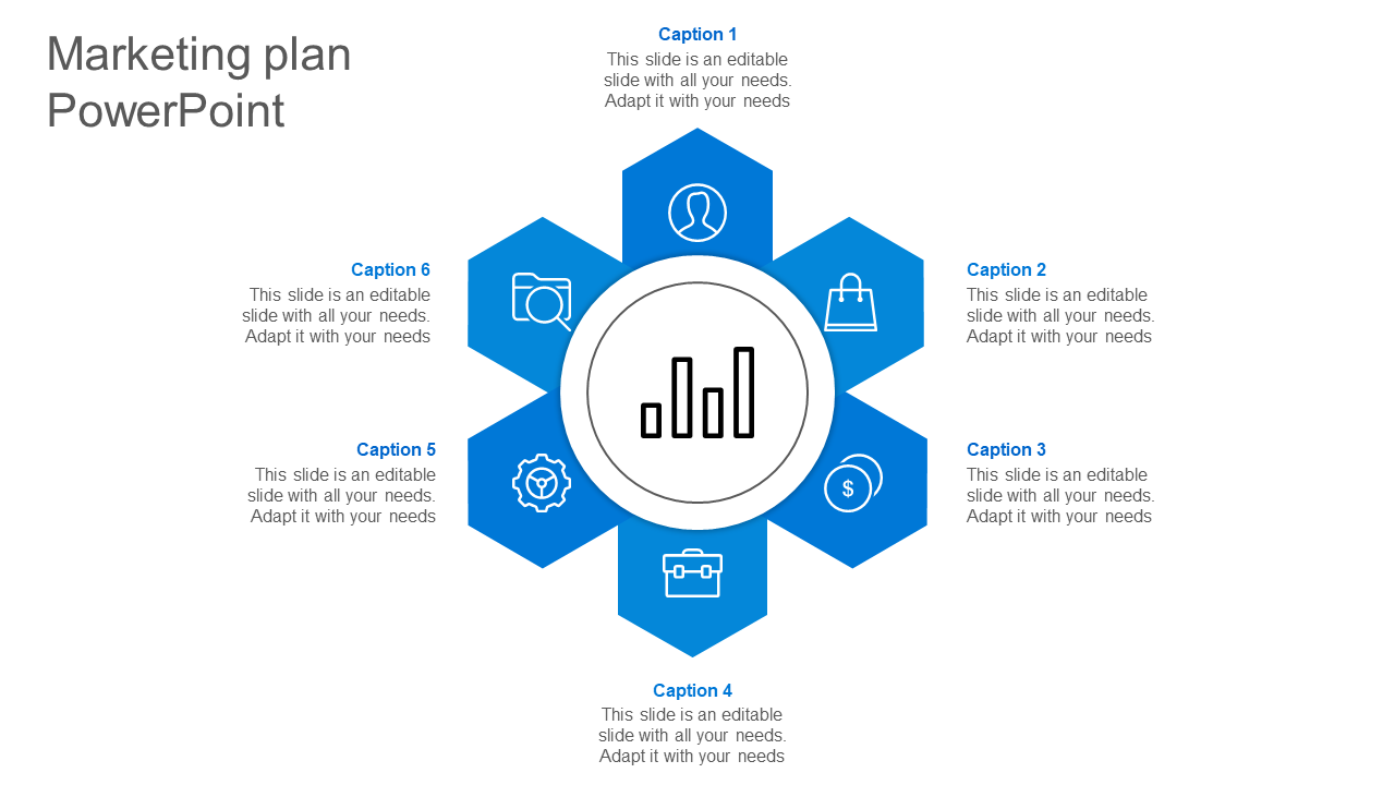 marketing plan powerpoint-blue